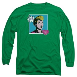 I Love Lucy - Mens I Love Worhol Lol Long Sleeve Shirt In Kelly Green