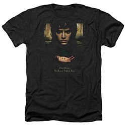 Lord Of The Rings - Frodo One Ring Adult Heather T-Shirt In Black