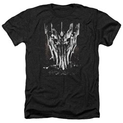 Lord Of The Rings - Big Sauron Head Adult Heather T-Shirt In Black