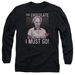 I Love Lucy - Mens Chocolate Calling Long Sleeve T-Shirt