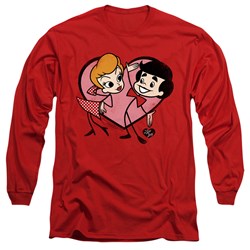 I Love Lucy - Mens Cartoon Love Long Sleeve T-Shirt