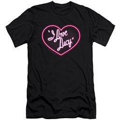 I Love Lucy - Mens Neon Logo Premium Slim Fit T-Shirt