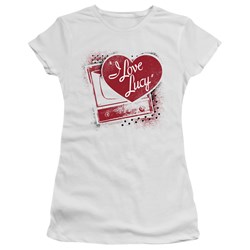 I Love Lucy - Juniors Spray Paint Heart T-Shirt