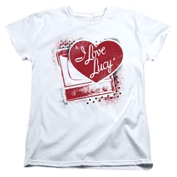 I Love Lucy - Womens Spray Paint Heart T-Shirt
