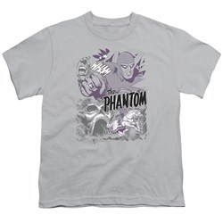 Sunday Funnies - Ghostly Collage Big Boys T-Shirt In Silver