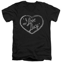 I Love Lucy - Mens Glitter Logo V-Neck T-Shirt
