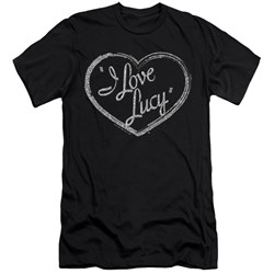 I Love Lucy - Mens Glitter Logo Premium Slim Fit T-Shirt