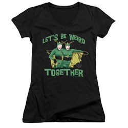 I Love Lucy - Juniors Weird Together V-Neck T-Shirt