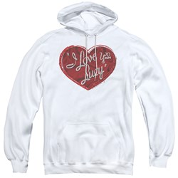 I Love Lucy - Mens Red Glitter 75 Pullover Hoodie