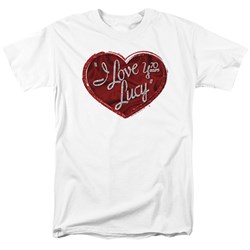 I Love Lucy - Mens Red Glitter 75 T-Shirt