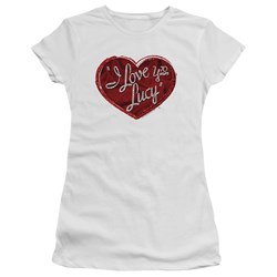 I Love Lucy - Juniors Red Glitter 75 T-Shirt