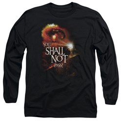 Lord Of The Rings - You Shall Not Pass Adult Long Sleeve T-Shirt In Black