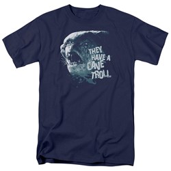 Lord Of The Rings - Cave Troll Adult Short Sleeve T-Shirt In Navy