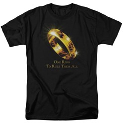 Lord Of The Rings - One Ring Adult Short Sleeve T-Shirt In Black