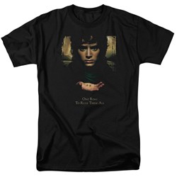 Lord Of The Rings - Frodo One Ring Adult Short Sleeve T-Shirt In Black