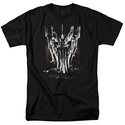 Lord Of The Rings - Big Sauron Head Adult Short Sleeve T-Shirt In Black