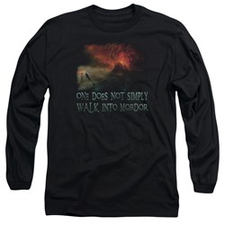 Lord Of The Rings - Walk In Mordor Adult Long Sleeve T-Shirt In Black