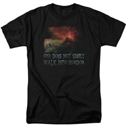 Lord Of The Rings - Walk In Mordor Adult Short Sleeve T-Shirt In Black