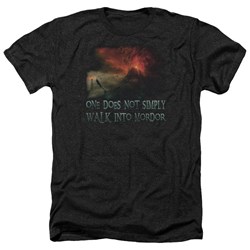Lord Of The Rings - Walk In Mordor Adult Heather T-Shirt In Black