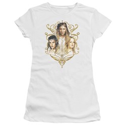 Lord Of The Rings - Women Of Middle Earth Jrs Sheer Cap Sleeve T-Shirt In White