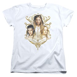 Lord Of The Rings - Women Of Middle Earth Womens Short Sleeve T-Shirt In White