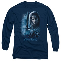 Lord Of The Rings - King In The Making Adult Long Sleeve T-Shirt In Navy