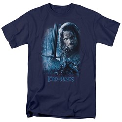 Lord Of The Rings - King In The Making Adult Short Sleeve T-Shirt In Navy