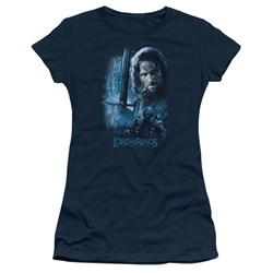 Lord Of The Rings - King In The Making Jrs Sheer Cap Sleeve T-Shirt In Navy