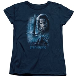Lord Of The Rings - King In The Making Womens Short Sleeve T-Shirt In Navy