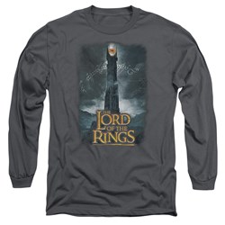 Lord Of The Rings - Always Watching Adult Long Sleeve T-Shirt In Charcoal