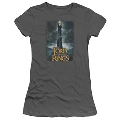 Lord Of The Rings - Always Watching Jrs Sheer Cap Sleeve T-Shirt In Charcoal