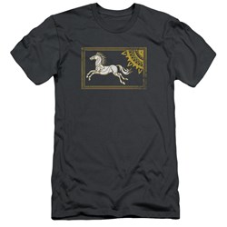 Lord Of The Rings - Rohan Banner Adult  Short Sleeve T-Shirt In Charcoal
