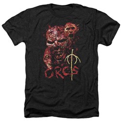 Lord Of The Rings - Orcs Adult Heather T-Shirt In Black