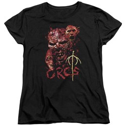 Lord Of The Rings - Orcs Womens Short Sleeve T-Shirt In Black