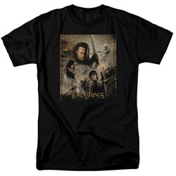 Lord Of The Rings - Rotk Poster Adult Short Sleeve T-Shirt In Black