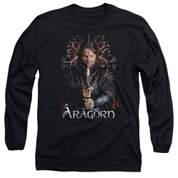 Lord Of The Rings - Aragorn Adult Long Sleeve T-Shirt In Black