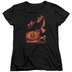 Lord Of The Rings - Destroy The Ring Womens Short Sleeve T-Shirt In Black