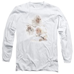 Lord Of The Rings - Gandalf The White Adult Long Sleeve T-Shirt In White
