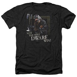 Lord Of The Rings - The Best Dwarf Adult Heather T-Shirt In Black