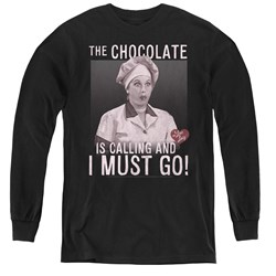 I Love Lucy - Youth Chocolate Calling Long Sleeve T-Shirt
