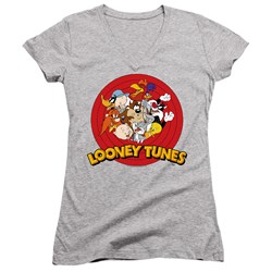 Looney Tunes - Juniors Group V-Neck T-Shirt