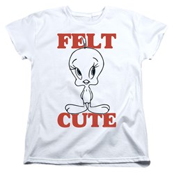 Looney Tunes - Womens Felt Cute T-Shirt