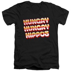 Hungry Hungry Hippos - Mens Hungry Vintage Logo V-Neck T-Shirt