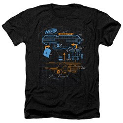 Nerf - Mens Deconstructed Nerf Gun Heather T-Shirt