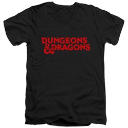 Dungeons And Dragons - Mens Type Logo V-Neck T-Shirt