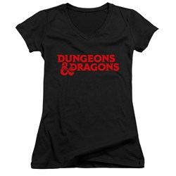 Dungeons And Dragons - Juniors Type Logo V-Neck T-Shirt