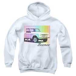 Ford Bronco - Youth Retro Rainbow Pullover Hoodie