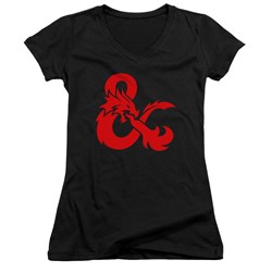 Dungeons And Dragons - Juniors Ampersand Logo V-Neck T-Shirt