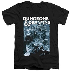 Dungeons And Dragons - Mens Tarrasque V-Neck T-Shirt