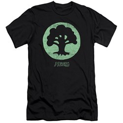 Magic The Gathering - Mens Green Symbol Premium Slim Fit T-Shirt